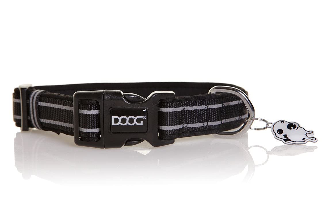 Doog - Soft And Breathable Neoprene Padded Adjustable Dog Collar Available: Xsmall, Small, Medium, And Large Dogs And Puppies For Walking, Running, Water Friendly Pool Lake Beach Swimming