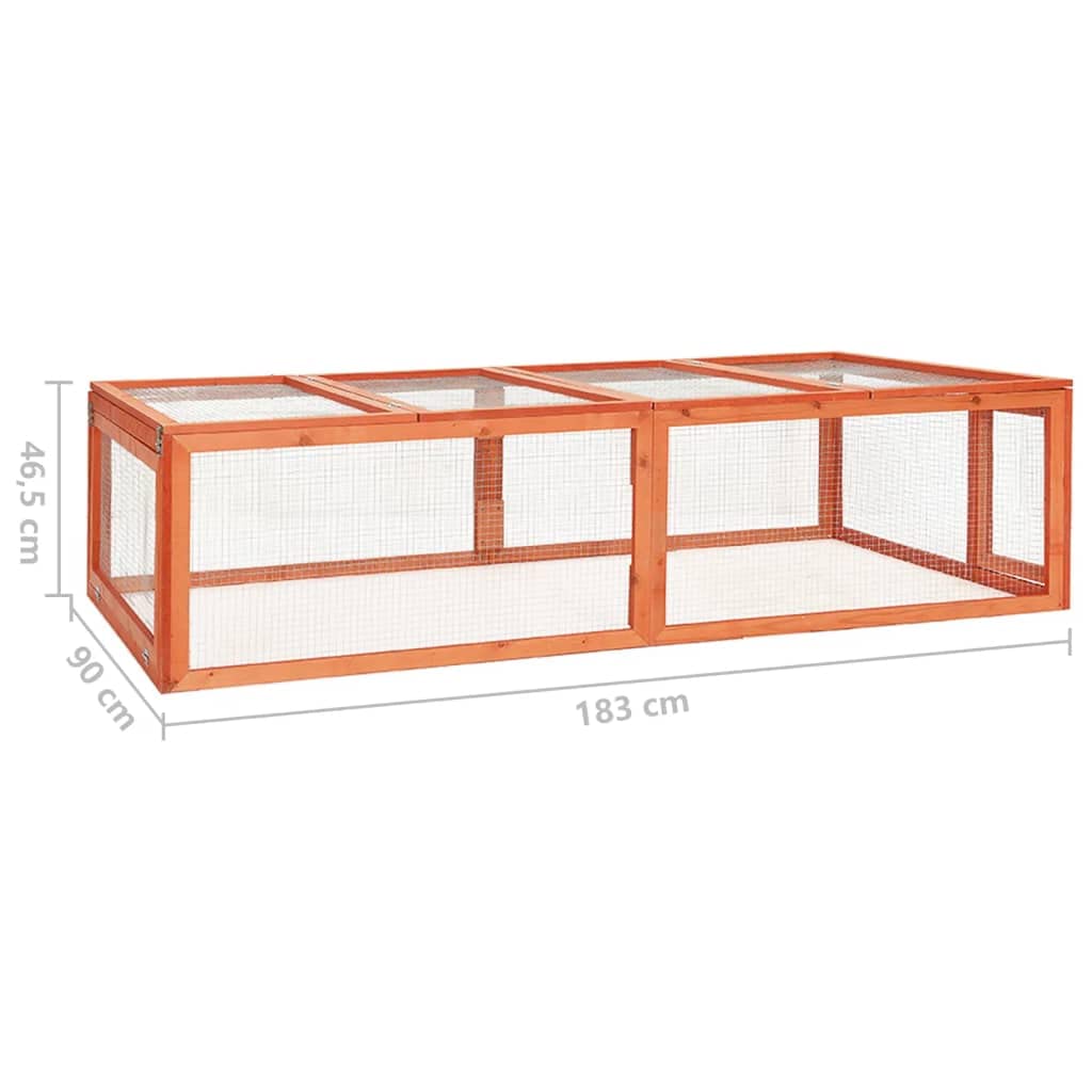 SKM Rabbit Hutch 72"x35.4"x18.1" Solid Firwood