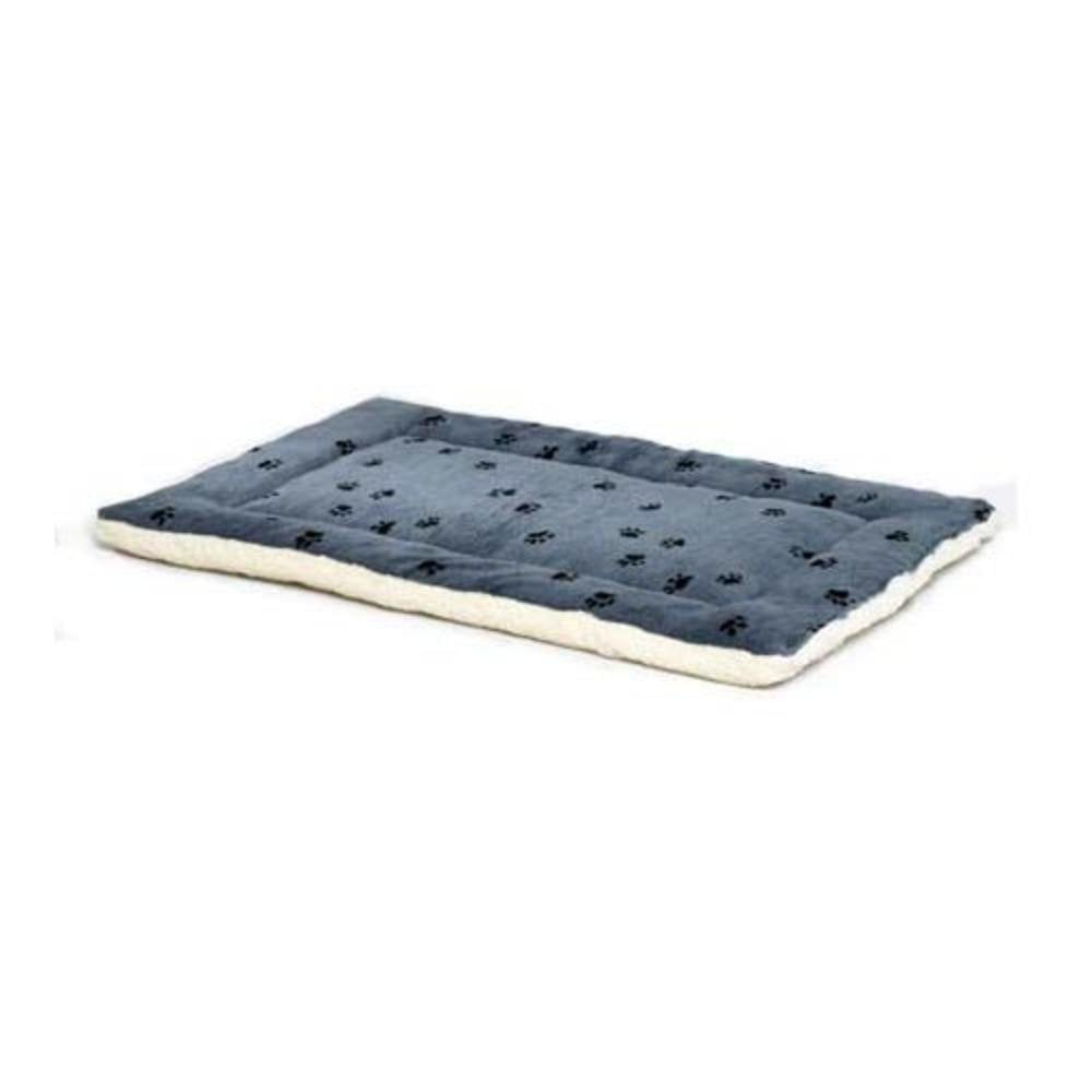 Midwest Homes For Pets Reversible Paw Print Pet Bed In Blue/White, Dog Bed Measures 52L X 34W X 3.8H For Giant Breed Dogs, Machi