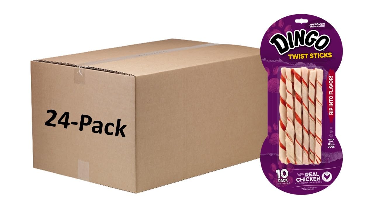Dingo Chicken Twist Sticks Chews For Dogs, 240 Ct