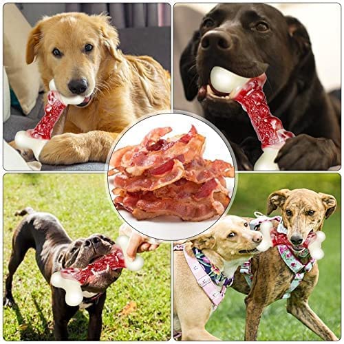 Dog Toys For Aggressive Chewers, Dog Toys For Large Dogs, Indestructible Dog Toy, Dog Chew Toys For Medium/Large Breed Dogs, Best Dog Toys To Keep Them Busy, Real Bacon Flavored