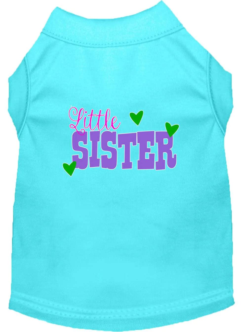 Pet Dog & Cat Shirt Screen Printed, "Little Sister" Purple 3XL (25-35 lbs.)