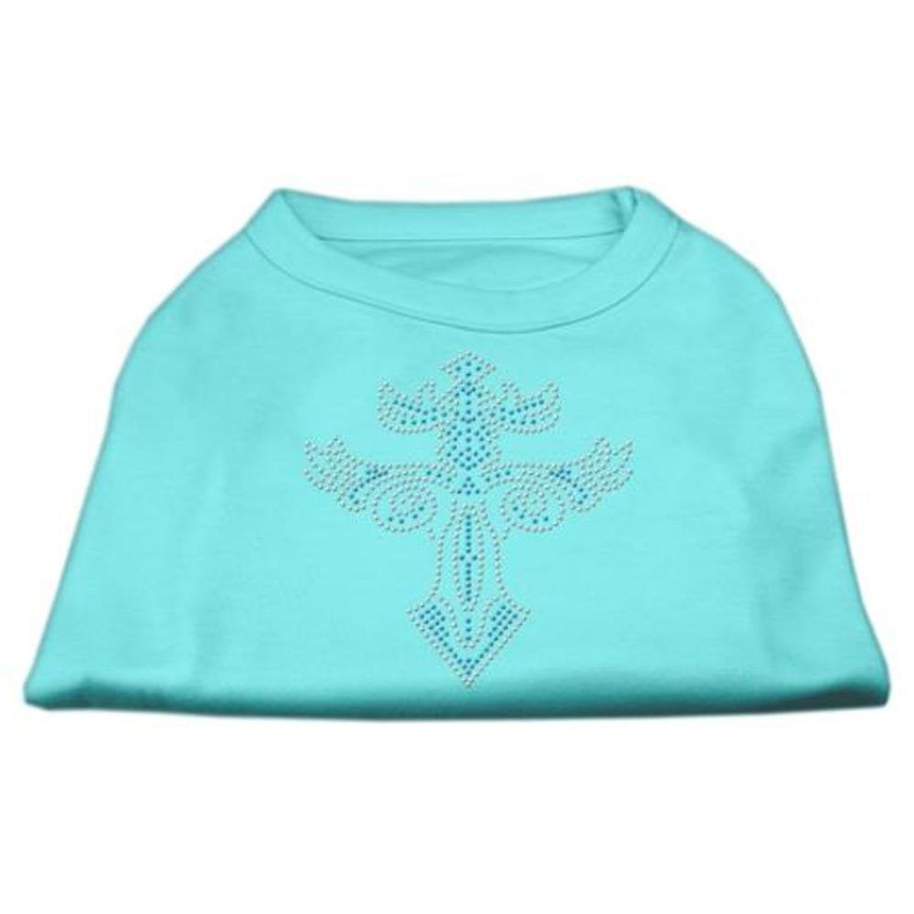 Mirage Pet Products Warrior's Cross Studded Pet Shirt, Small, Aqua