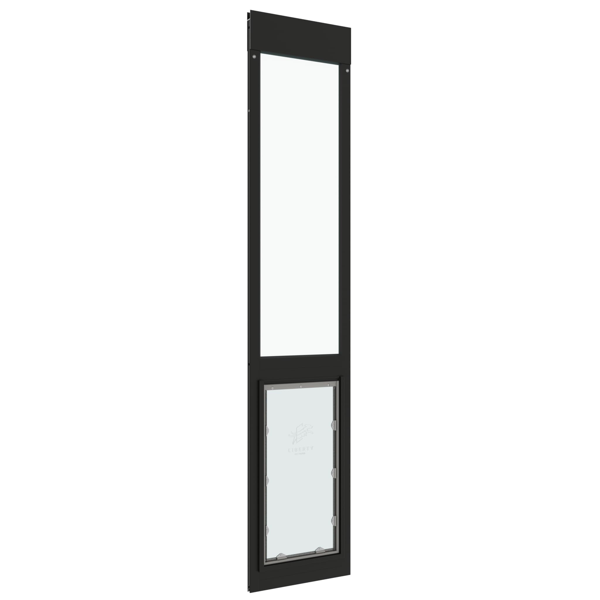 Liberty Pet Door For Sliding Glass Door | Aluminum Frame With Closing Cover For Home & Rentals | Clear Glass | Black, Xl Flap, 8