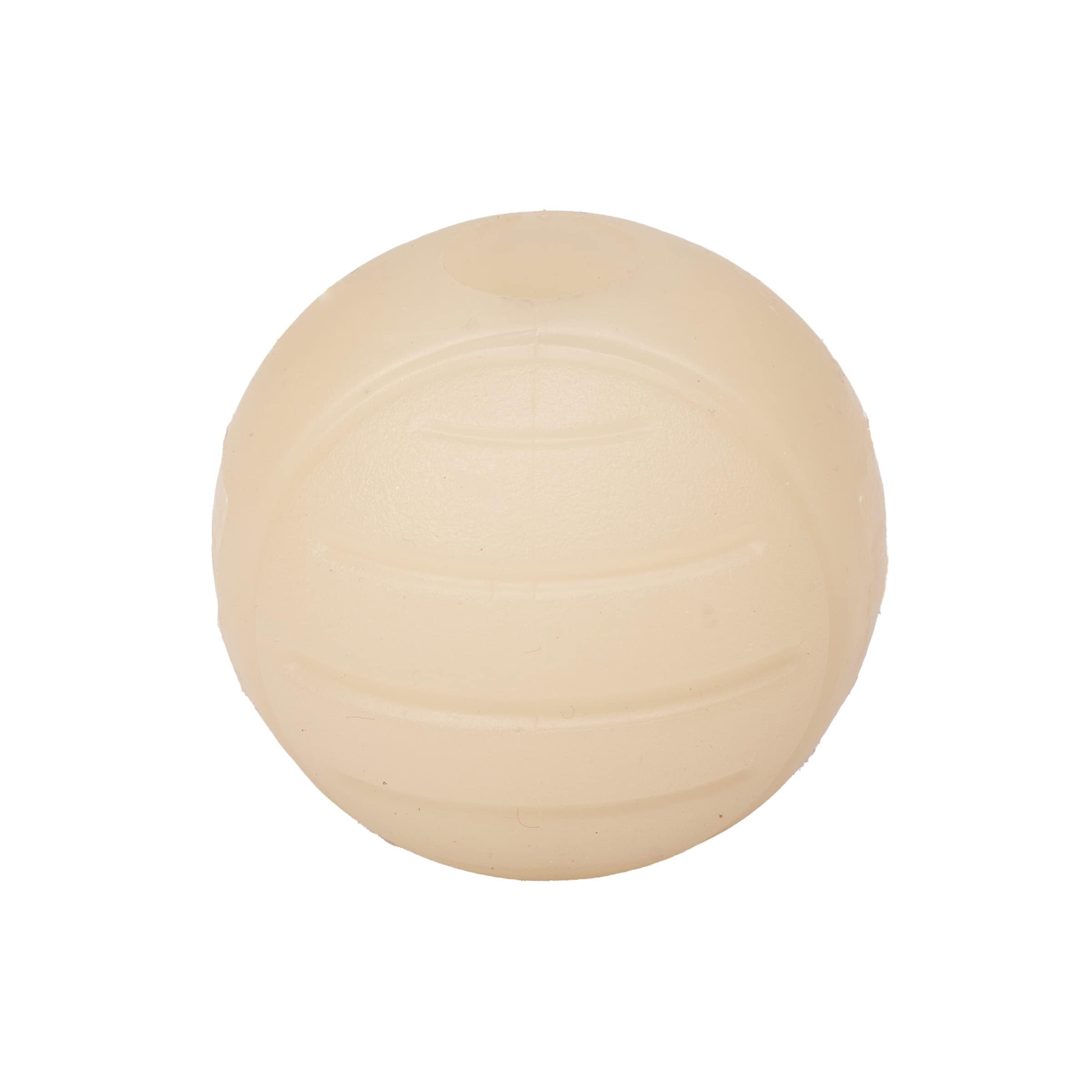 Amazon Basics Dog Toys, Interactive Assorted Rubber Balls, (Pack Of 3), 2.5 Inch, Blue, Beige, Orange