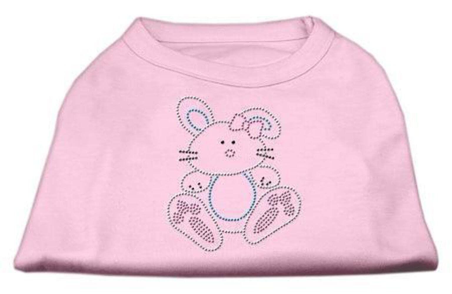 Mirage Pet Products Bunny Rhinestone Dog Shirt, Small, Light Pink