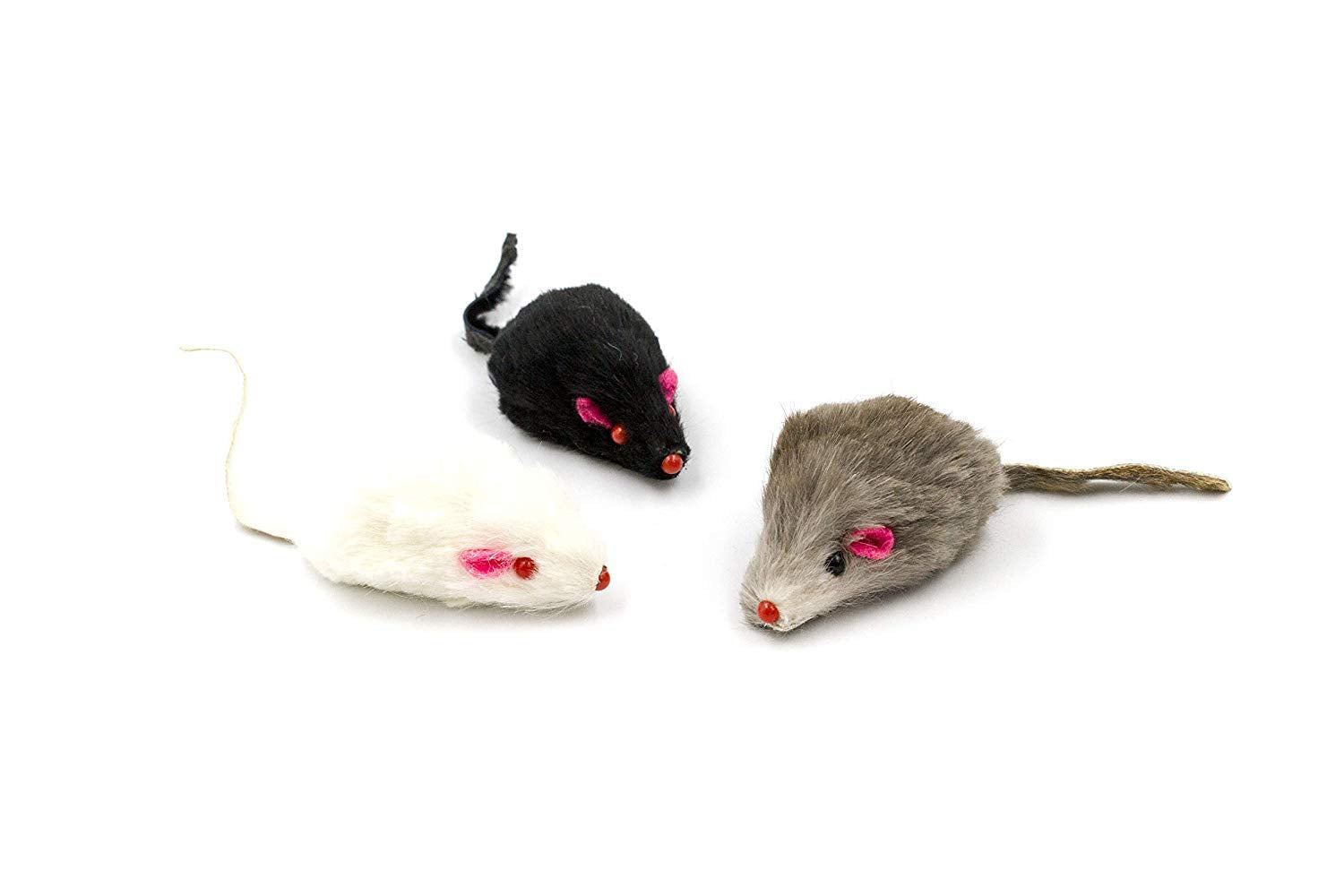 Axel Pets 20 Furry Mice With Catnip And Rattle Sound Made Of Real Rabbit Fur Interactive Catch Play Mouse Toy For Cat, Pack Of 20 Mice