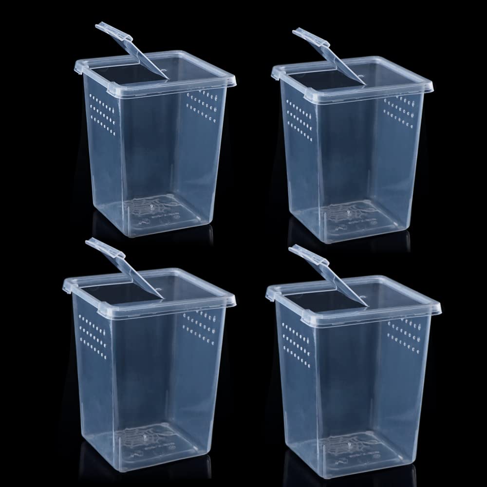 4 Pcs Insect Spider Terrariums Breeding Box Hatching Container Small Reptile Arboreal Spider Mantis Scorpion Centipede Acrylic B