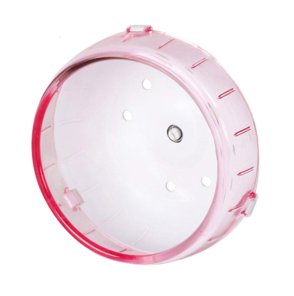 Zoopolr 4.7 Inches Small Silent Spinner Exercise Running Wheel For Small Hamsters, Gerbils, Or Mice (Pink Running Wheel)