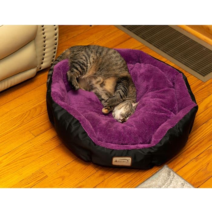 Armarkat Large, Soft Cat Bed - C101NH/ZH, Mulberry/Black (C101HNH/ZH)