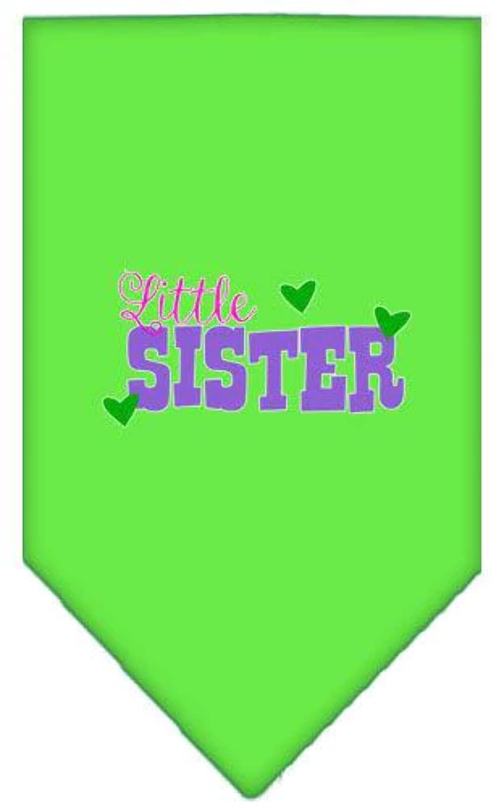 Mirage Pet Products Little Sister Screen Print Bandana Bright Pink Small
