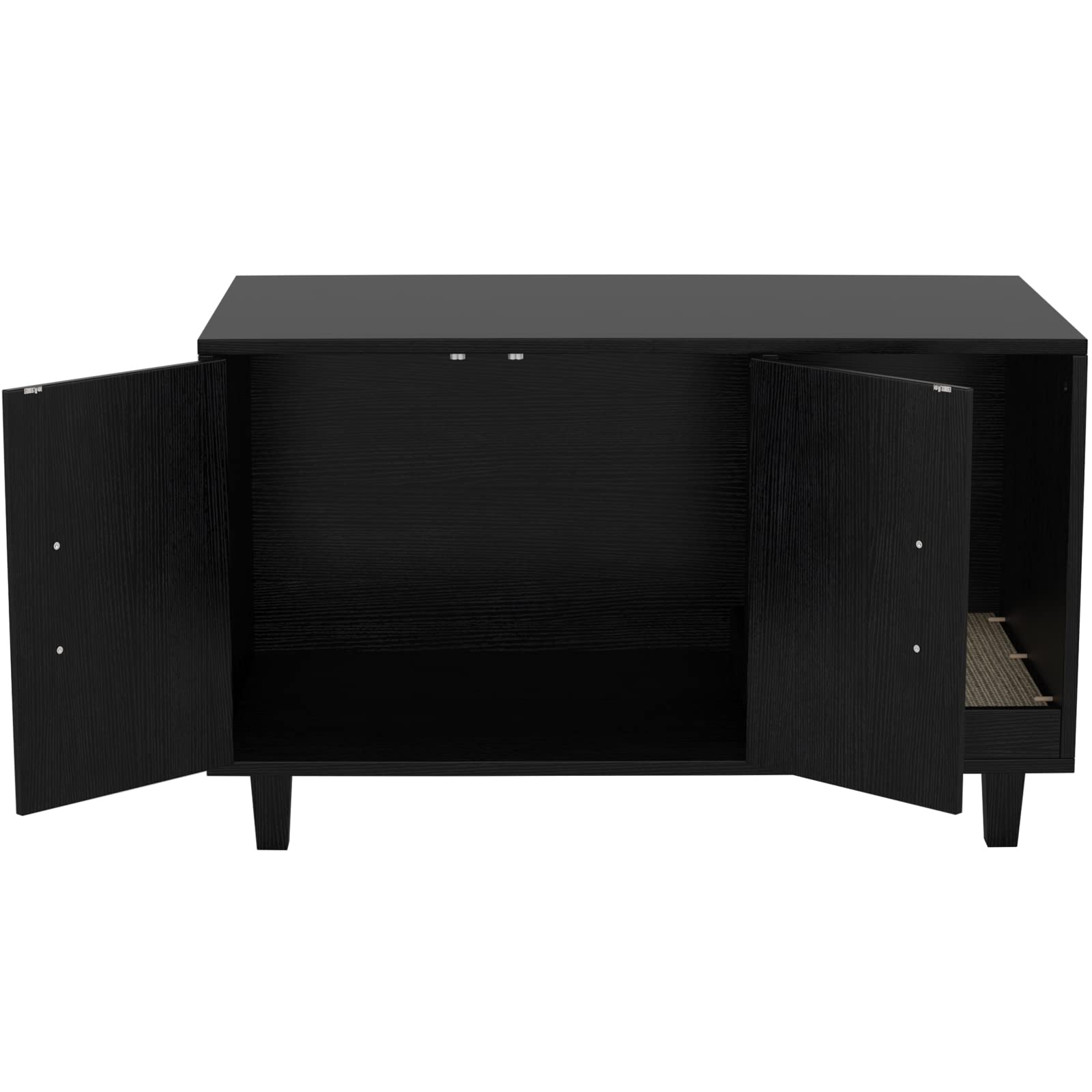 Gdlf Modern Wood Pet Crate Cat Washroom Hidden Litter Box Enclosure Furniture House As Table Nightstand With Scratch Pad,Stackab