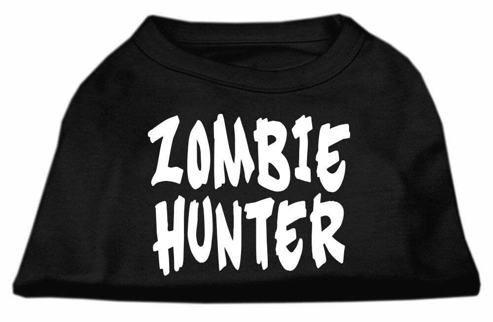 Mirage Pet Products 16-Inch Zombie Hunter Screen Print Shirt for Pets, X-Large, Black