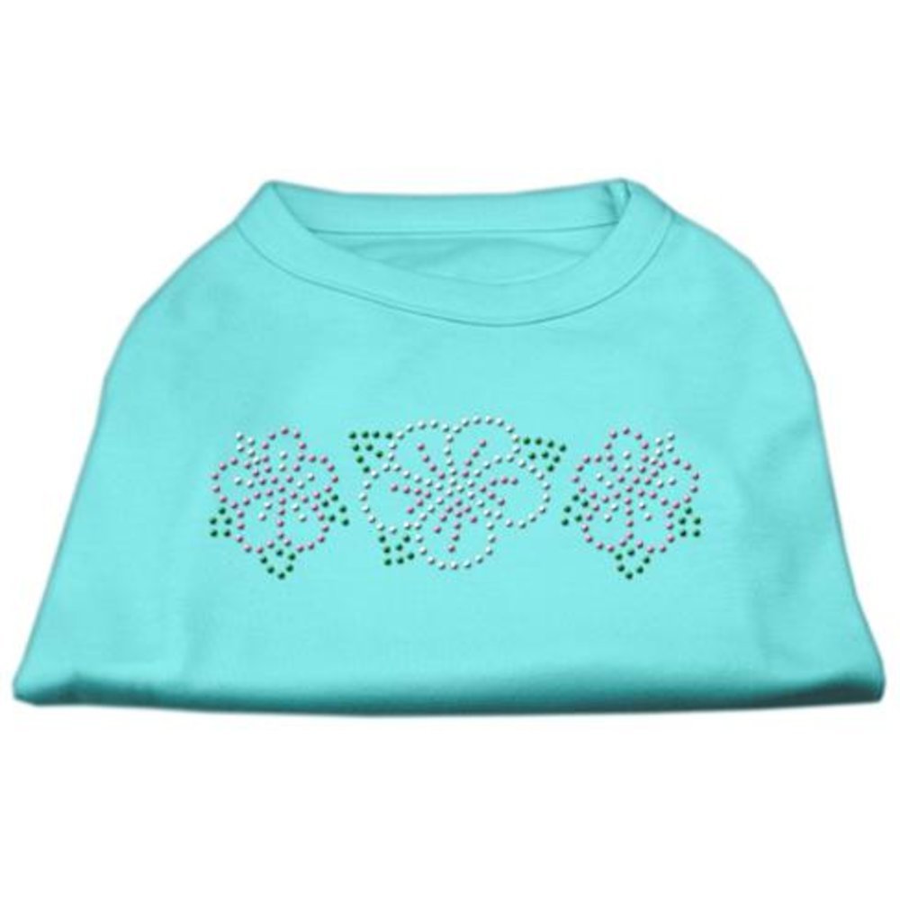 Mirage Pet Products Tropical Flower Rhinestone Pet Shirt, 3X-Large, Aqua