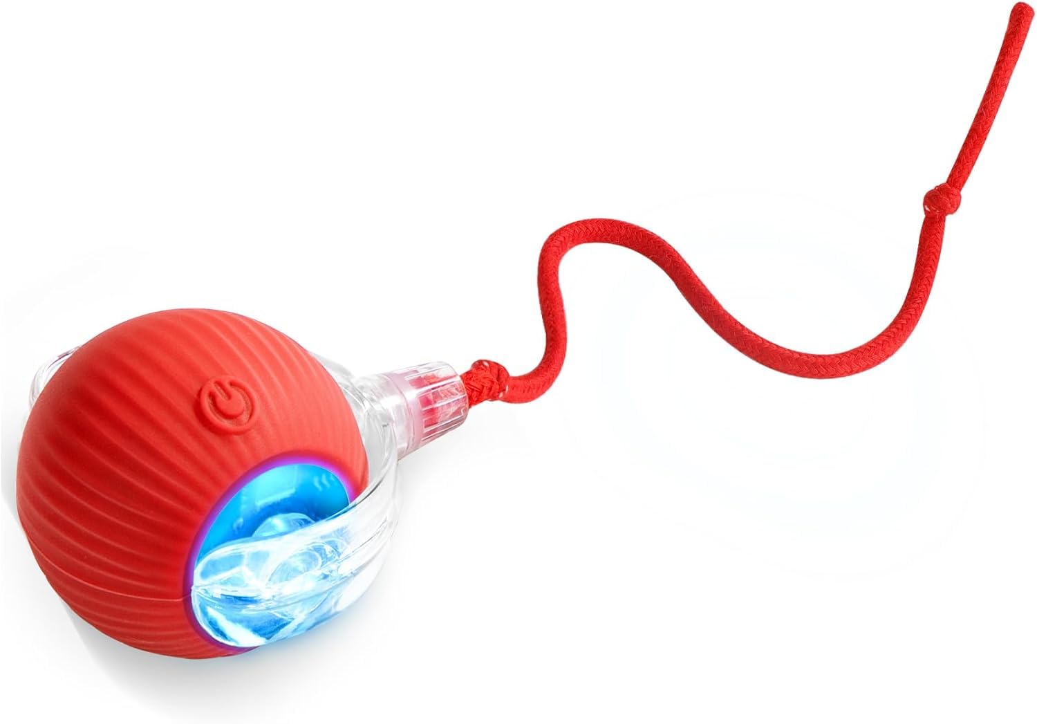 Hudux Cat Dancing Ball With Rope,Toy Intelligent Funny 360 Degree Rotatable Toys Rechargeable Rotating Ball With Led Light, Chas