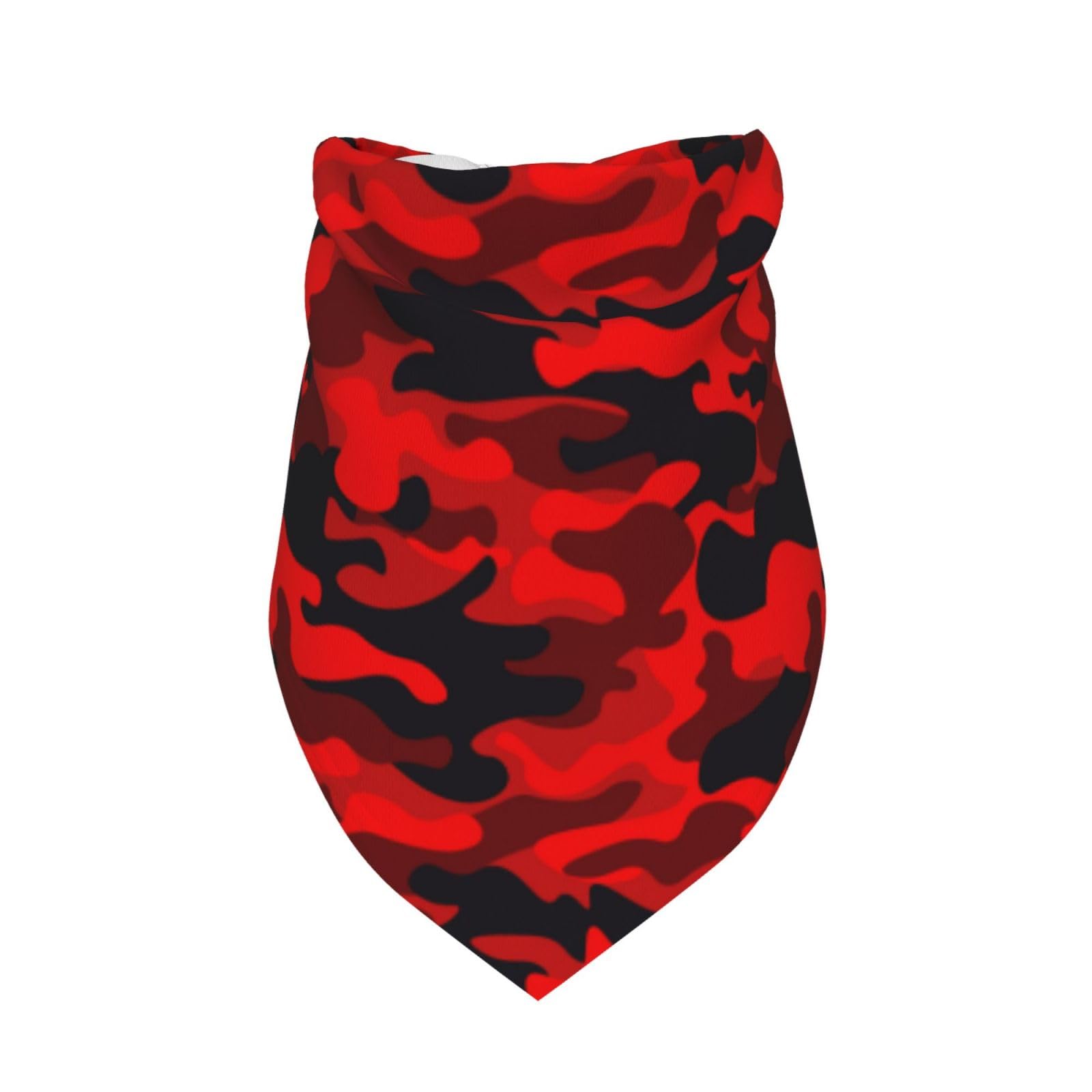 Red Camouflage Christmas Dog Bandana Scarf Triangle Bibs Pet Accessories Cat Kerchief
