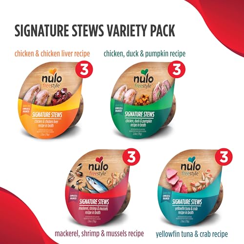 Nulo Freestyle Cat & Kitten Wet Cat Food Signature Stew, Premium All Natural Grain-Free Cat Food Topper with No Added Minerals o