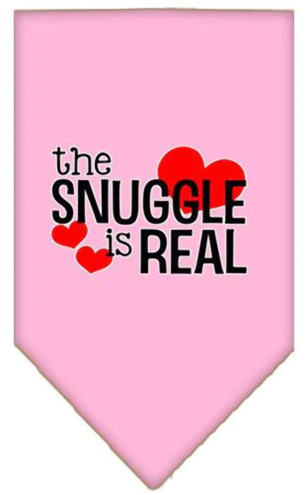 Mirage Pet Products The Snuggle is Real Screen Print Bandana Light Pink Large