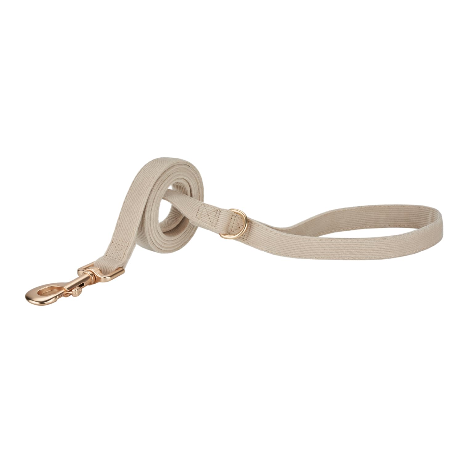 Petiry Soft Corduroy Fibric Dog Leash, 5 Feet Length Lead With Heavy Duty Rotating Hook, For Medium Large Dogs.(M,White)