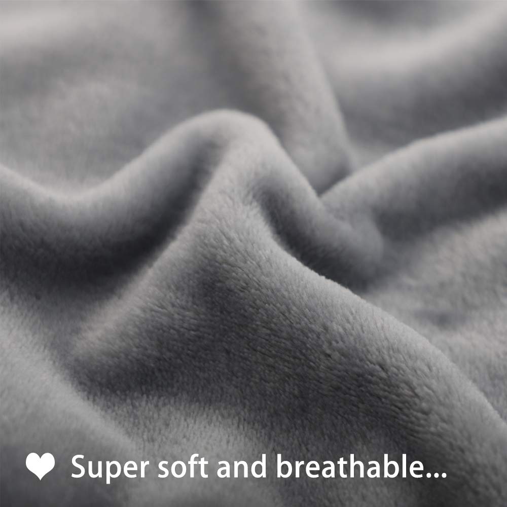 furrybaby Premium Fluffy Fleece Dog Blanket, Soft Polyester Pet Throw, Small (24x32"), Double Layer Flannel-grey