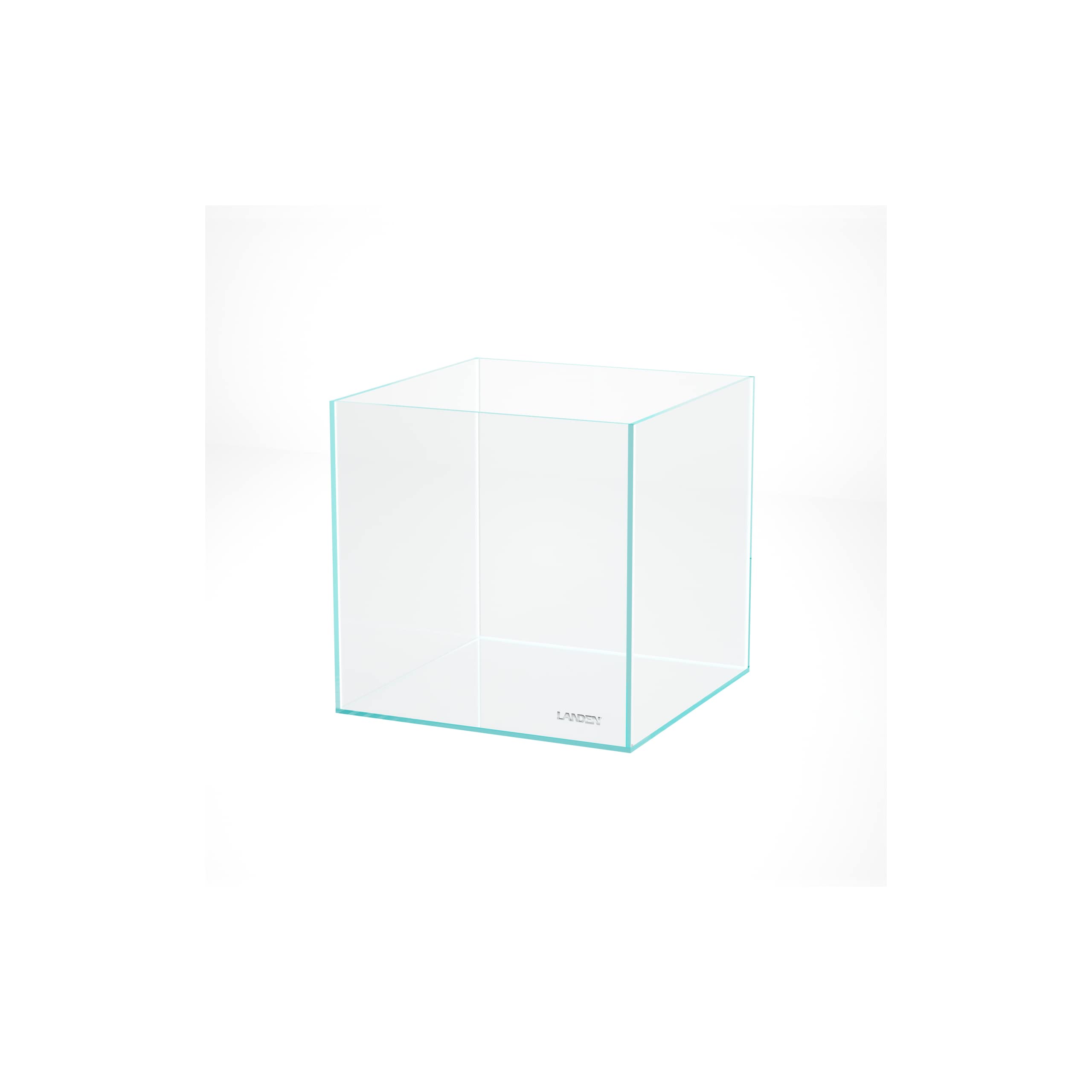 Landen 30C 6.6 Gallon Rimless Low Iron Aquarium Tank, W11.8  D11.8  H11.8 in(30x30x30cm) 5mm Thickness with Nano Foam Leveling M