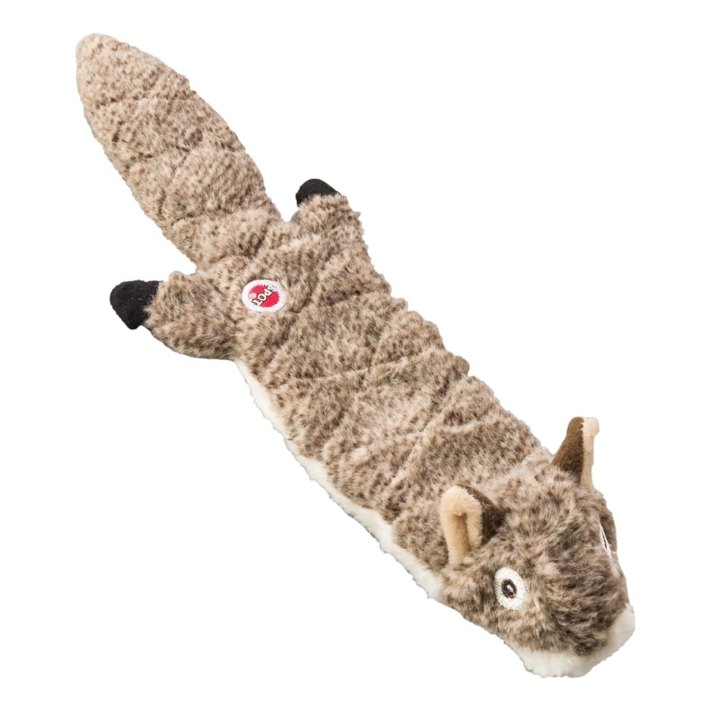 Spot Skinneeez Extreme Quilted Squirrel- Durable, Stuffing Free Dog Toy With 4 Layers Of Diamond Stitched Fabric & 2 Squeakers- Ideal For Small & Medium Aggressive Puppies And Dogs- 14In