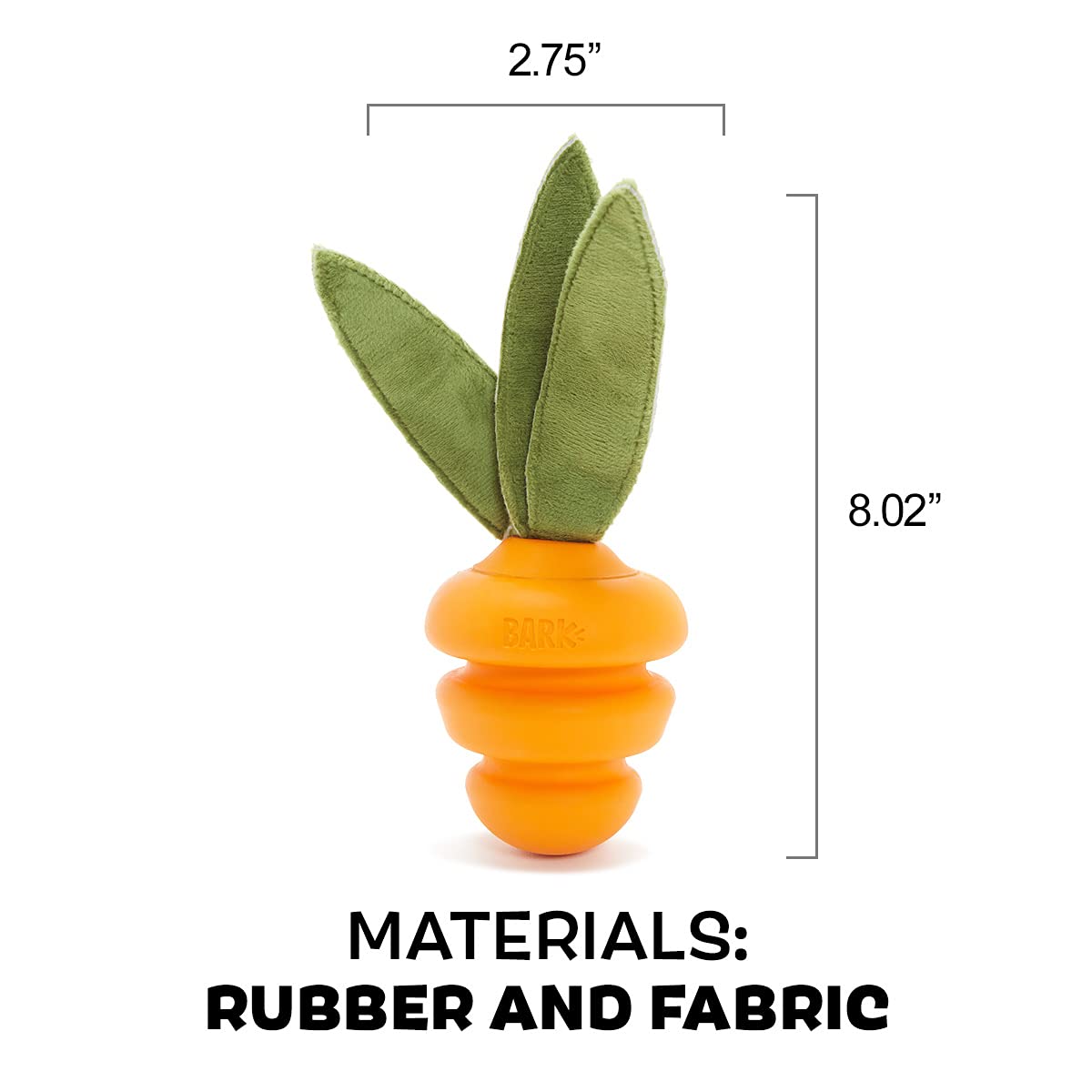 Barkbox Super Chewer Tough Dog Chew Toys For Aggressive Chewers, Treat Dispensing (Carrot - Small)