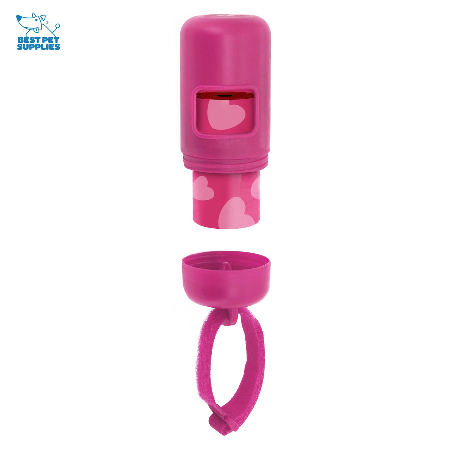 Best Pet Supplies Dog Poop Bag Holder Leash Attachment With 30 Bags, Reusable Dispenser For Travel, Walking, Park, And Outdoor U