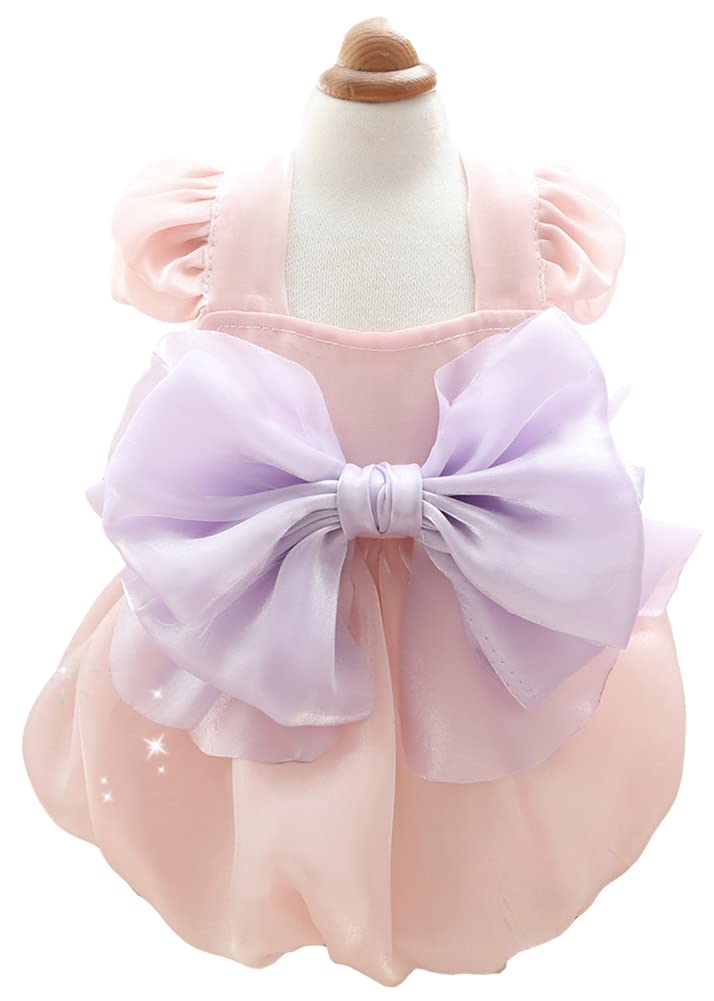 Marupet Elegant Princess Shiny Dress With Bowknit For Small, Extra Small Dog Teddy, Pug, Chihuahua, Shih Tzu, Yorkshire Terriers
