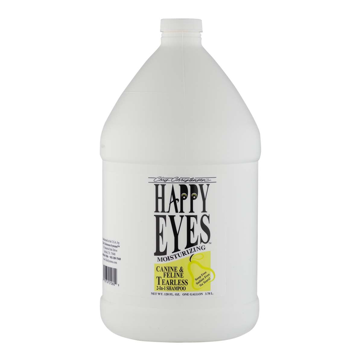 Chris Christensen Happy Eyes Ultra Concentrated Tearless Dog Shampoo, Makes Up To 5 Bottles, Groom Like A Professional, Hypo-Allergenic, Sulfate Free, No Tears, All Coat Types, Made In Usa (Gallon)