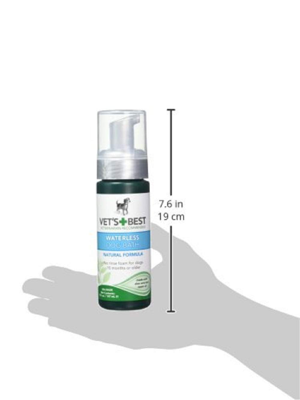 Vet'S Best Waterless Dog Bath | No Rinse Dry Shampoo For Dogs | Natural Formula Refreshes Coat And Controls Odor Between Baths | 5 Ounces,White/Tans