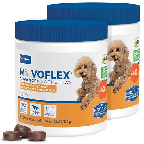 Movoflex Advanced Soft Chews Hip And Joint Support Supplement For Small Dogs - 120 Count By Virbac