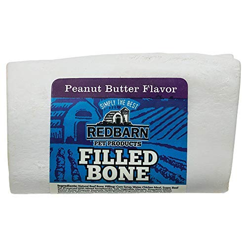 Redbarn Filled Dog Bones  Natural Long-Lasting Dental Treats; Suitable for Aggressive Chewers  Small (3) - 10 Bones (Peanut Butt