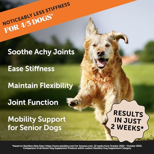 Pet Honesty Senior Hemp Hip & Joint Supplement for Dogs - Dog Joint Supplement with Hemp Oil & Powder, Glucosamine for Dogs, Col