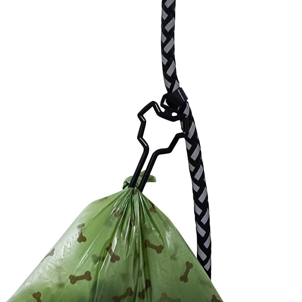 Dog Poop Bag Holder, Waste Bag Holder, Dog Poop Bag Carrier, Hand Free Holder (4 Pack, Black)