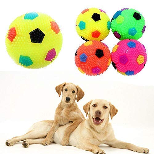 Psk Pet Mart Led Whistle Squeaky Squeaker Sound Ball Puppy Dog Cat Pet Chew Playing Rubber Ball Toy 1 Pcs Sound Ball With Led
