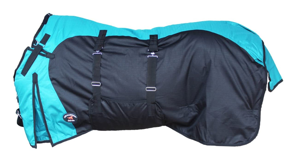 Challenger 78' 1200D Turnout Waterproof Rain Horse Sheet Light Winter Blanket 387B