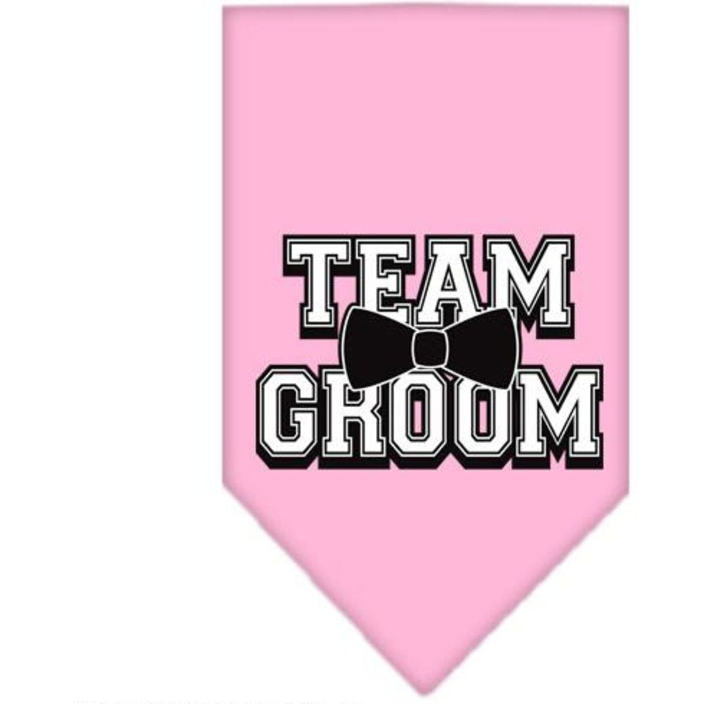 Mirage Pet Products Team Groom Screen Print Bandana, Large, Light Pink