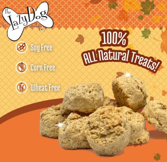 The Lazy Dog Cookie Co. Soft Dog Treats, Mutt Mallows Pumpkin Spice Latte, for Small, Medium and Large Dogs, Wheat-Free, Baked i