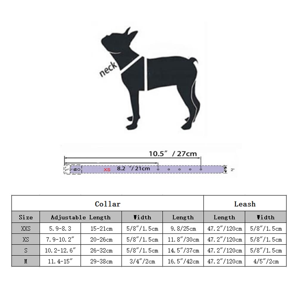 Puppy Collar With Bling Diamond, Pretty Crystal Sparkly Rhinestone Glitter Jewel Girls Cat Collars For Xxs Xs Small Medium Pet Female Dogs Boys Kitten, Purple S