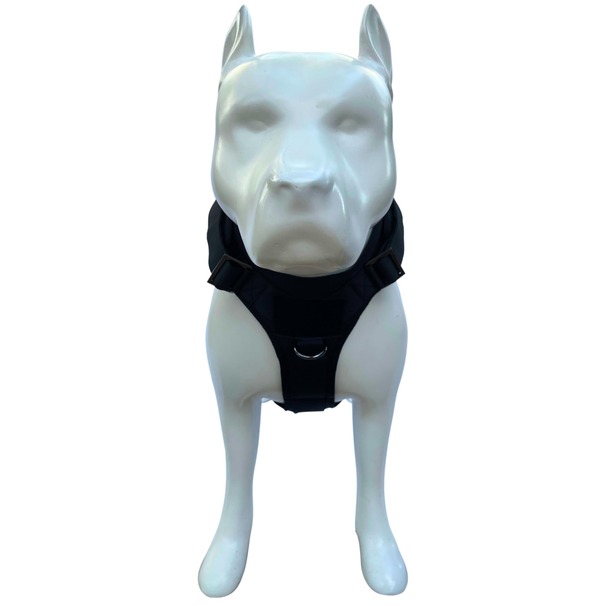 Albcorp Tactical Dog Harness - Heavy Duty, No-Pull Training Vest For Large Breeds, Military Service Dog Vest With Front Leash Clip, Hook & Loop Panels, Padded Handle – Black, Medium