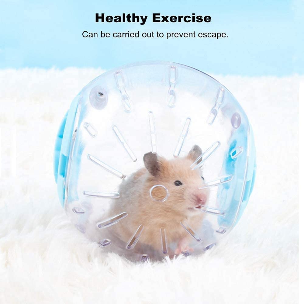 Flash Hamster Ball Crystal 12.5Cm 4.92Inch Running Activity Exercise Ball Toy Transparent Hamster Ball Small Animals Cage Accessories For Small Animals(S, Blue D)