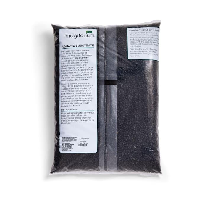 Imagitarium Frosted Black Aquarium Gravel Substrate, 20 Lbs.