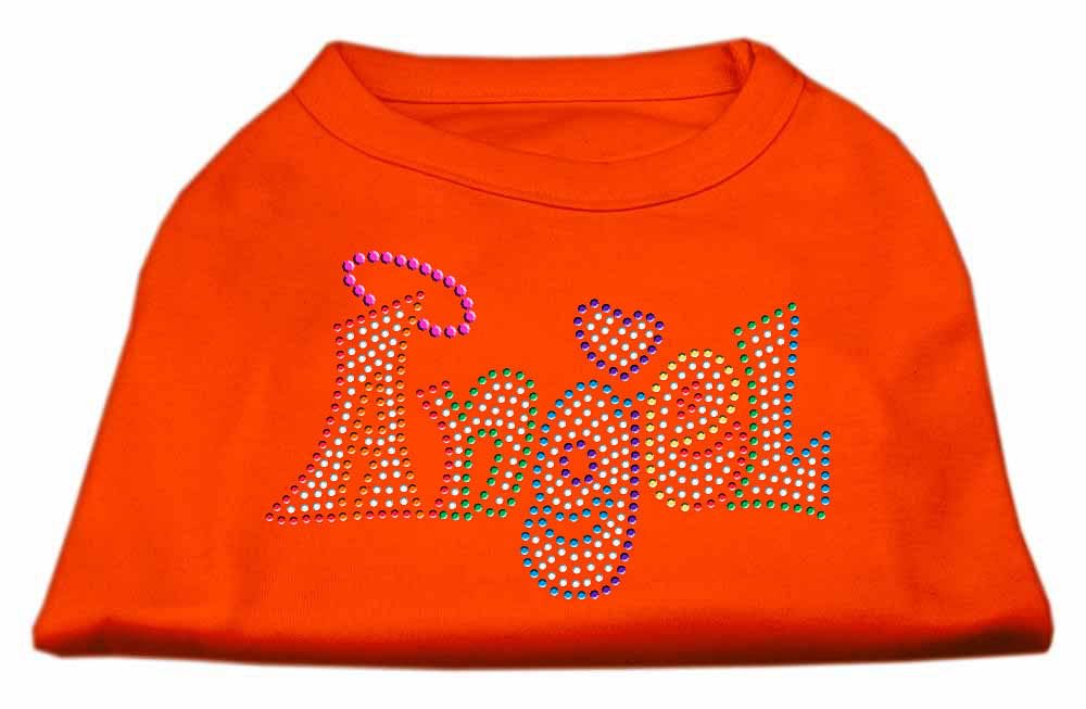 Mirage Pet Products 18' Technicolor Angel Rhinestone Pet Shirt, Xx-Large, Orange
