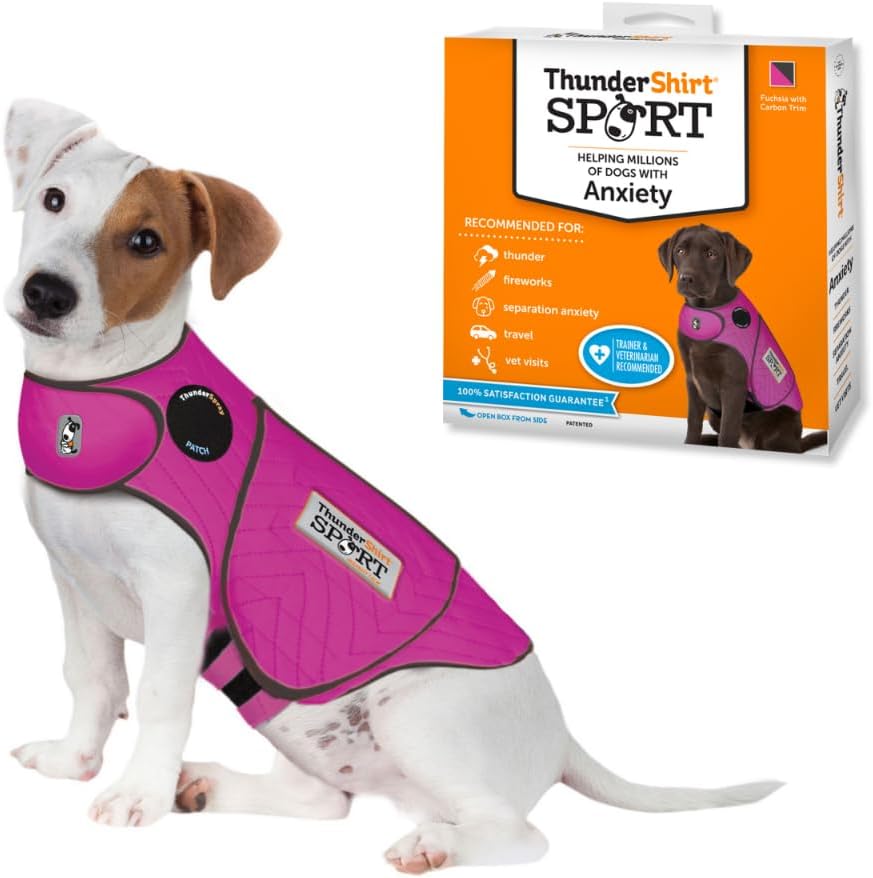 ThunderShirt Dog Calming Vest Large Fuchsia Anxiety Wrap Sport