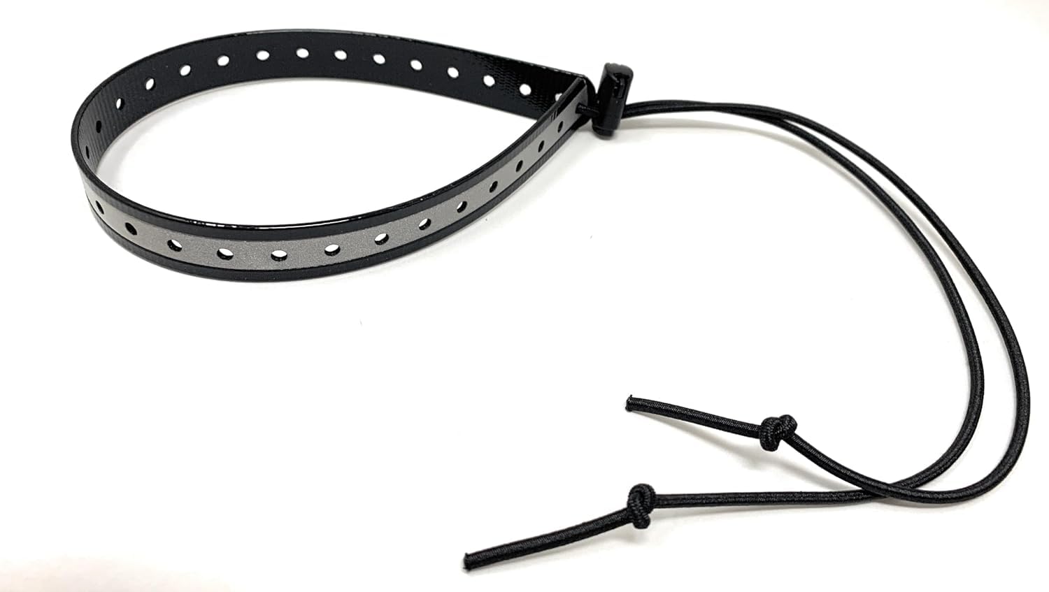 Replacement GPS eCollar with Adjustable Bungee, Multi-Hole Design, and Secure Toggle Closure for Small Dogs (Reflective Black, S