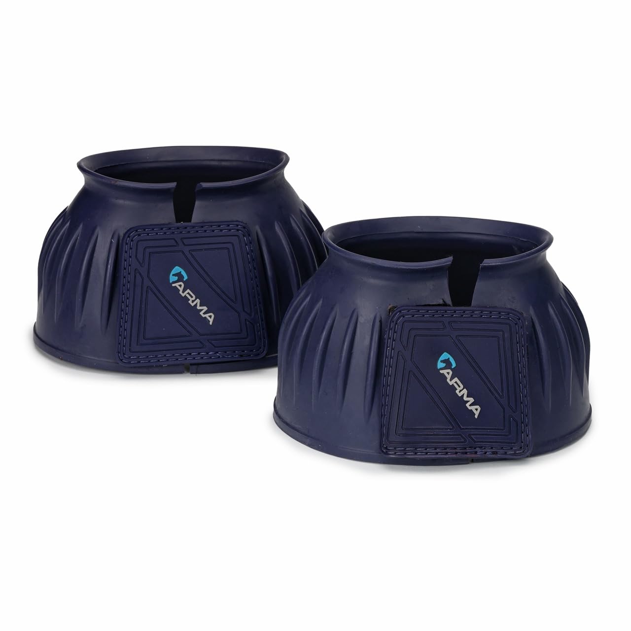 Shires Arma Over Reach Horse Bell Boots (Navy, Full)