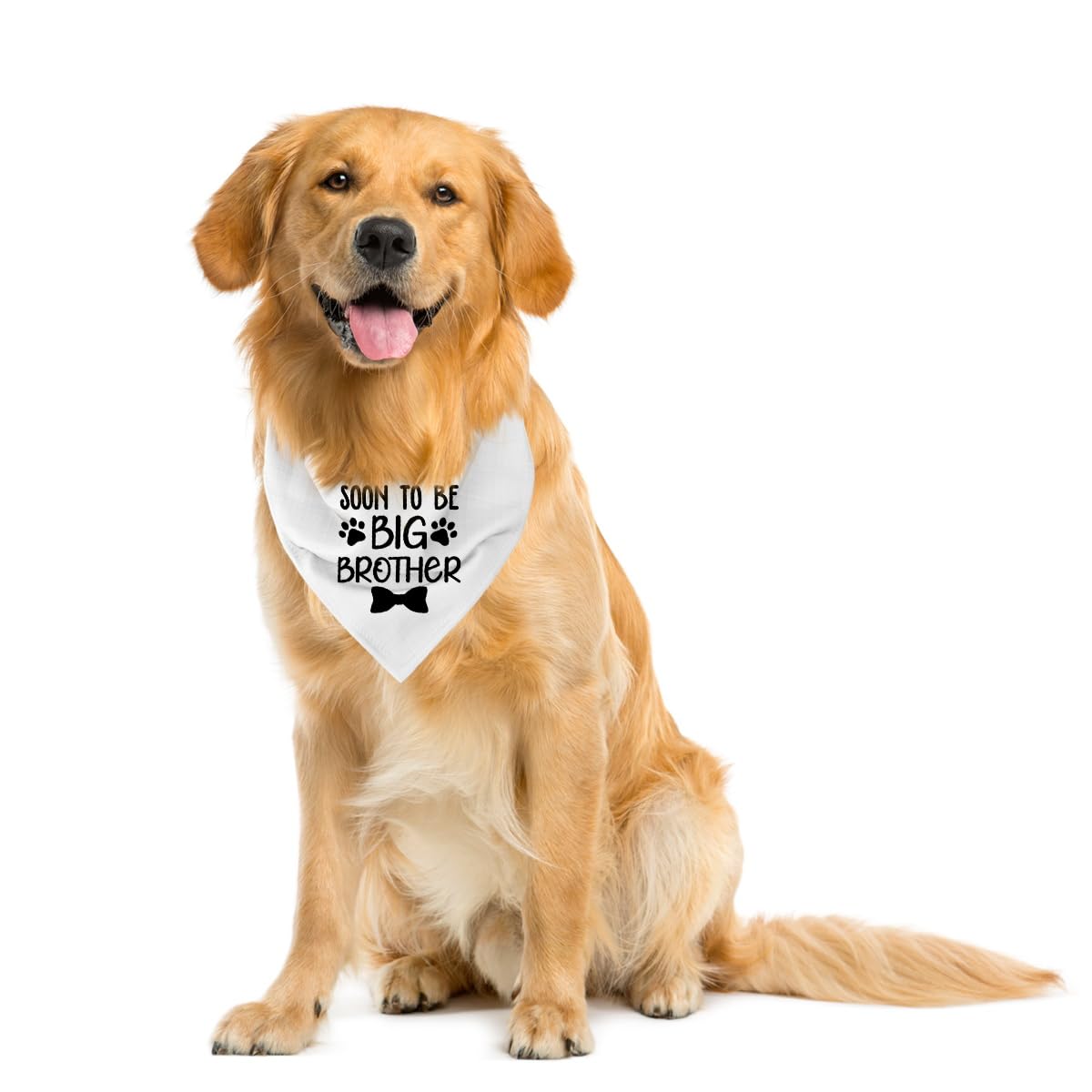 Big Brother Bandana For Dog, Dog Bandana Pregnancy Announcement, Pet Scarf, White Dogs Bandanas, Pet Bandanas For Small Medium L