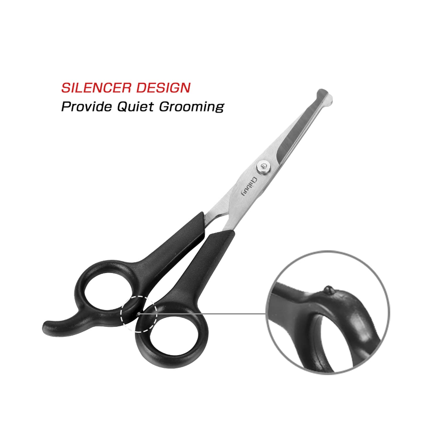 Chibuy Professional Pet Grooming Scissors With Round Tip Stainless Steel Dog Eye Cutter For Dogs And Cats, Professional Grooming