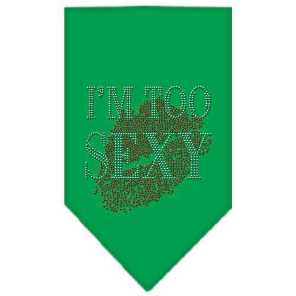 Mirage Pet Products I'm Too Sexy Rhinestone Bandana, Large, Cocoa